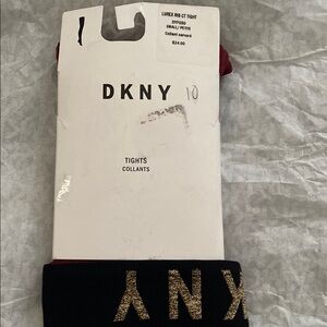 DKNY Black Tights with Gold Accents